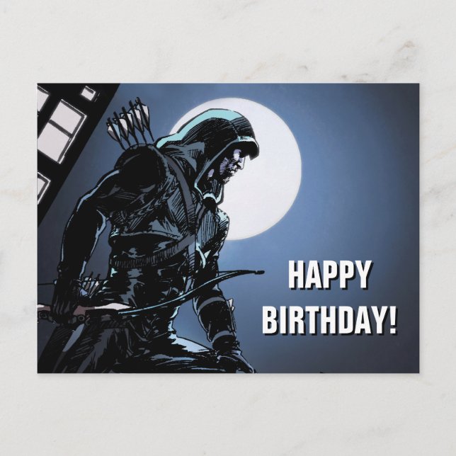 Arrow | Green Arrow In Moonlight Postcard (Front)