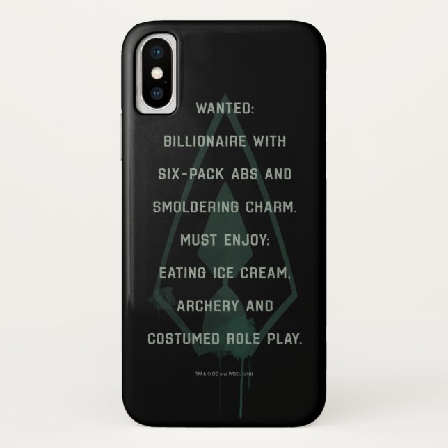 Arrow | Green Arrow Parody Wanted Post Case-Mate iPhone Case (Back)