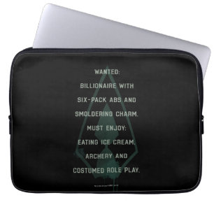 Arrow   Green Arrow Parody Wanted Post Laptop Sleeve