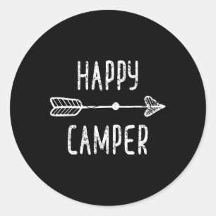 Arrow Happy Camper Accessories Kids Boho Clothes C Classic Round Sticker
