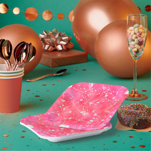 Arrow Heart Red Love Paper Plates