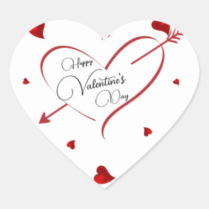 Arrow     heart sticker