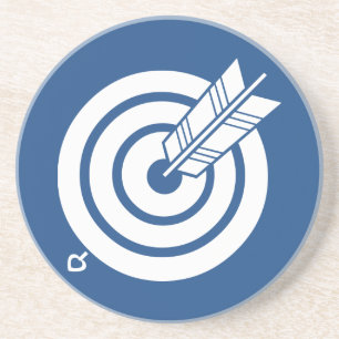 Arrow hit a round target coaster