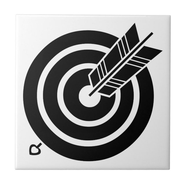 Arrow hit a round target Decorative Tiles (Front)