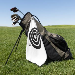 Arrow hit a round target golf balls towel