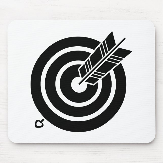 Arrow hit a round target mouse pad (Front)