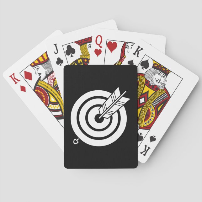 Arrow hit a round target playing cards (Back)