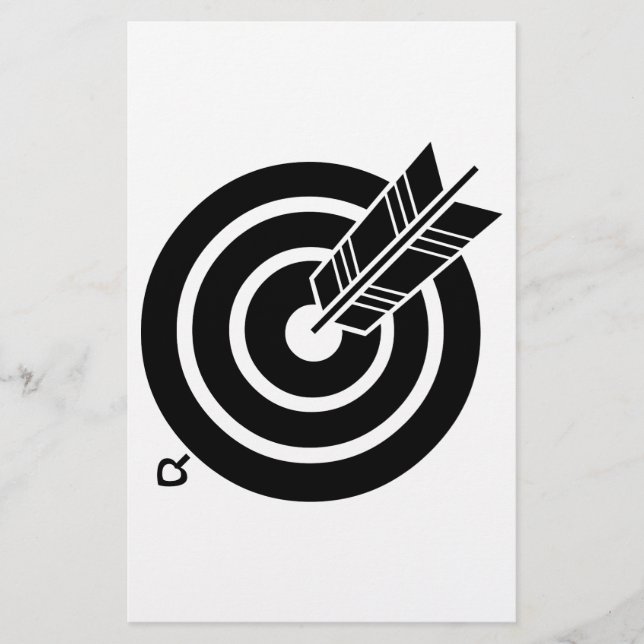 Arrow hit a round target stationery (Front)
