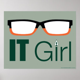 Arrow IT Girl Glasses Graphic Poster