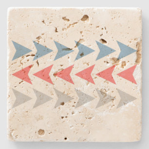 Arrow Pattern Stone Coaster