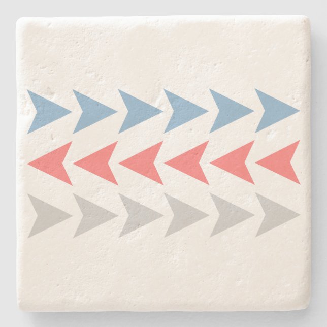 Arrow Pattern Stone Coaster (Front)