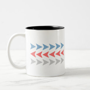 Arrow Pattern Two-Tone Coffee Mug