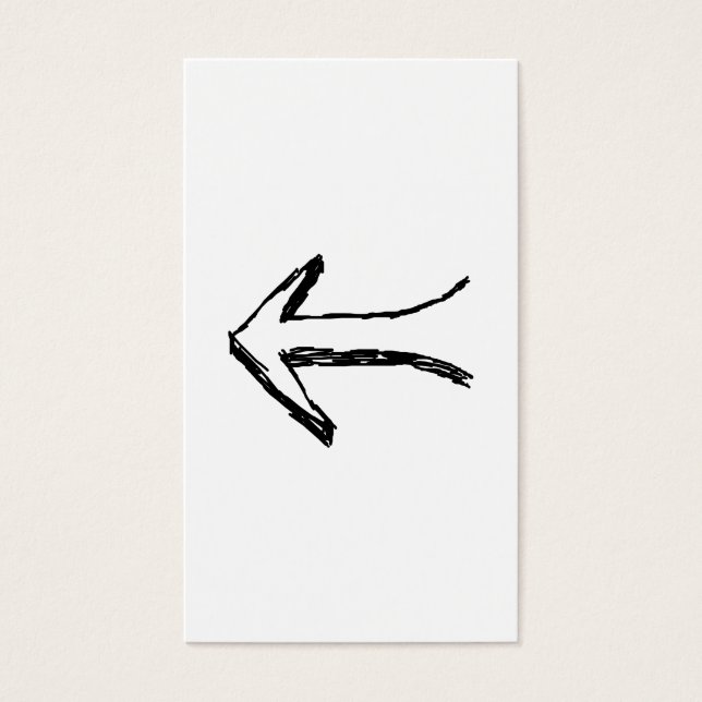 Arrow Pointing to the Left. Black. (Front)