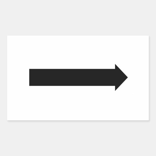 Arrow Rectangular Sticker (Front)