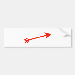 Arrow Red 15deg The MUSEUM Zazzle Gifts Bumper Sticker