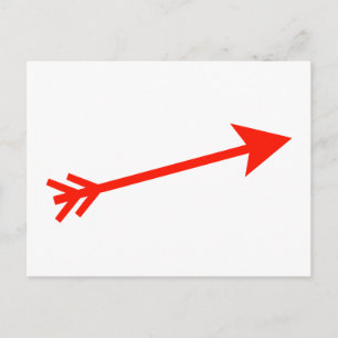 Arrow Red 15deg The MUSEUM Zazzle Gifts Postcard