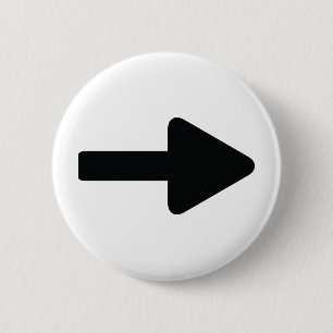 arrow right icon black 6 cm round badge