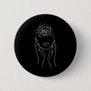 Arrow Semicolon Mental Health Awareness  6 Cm Round Badge