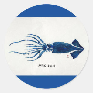 Arrow Squid - Envelope Stickers