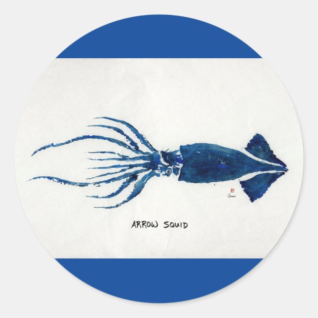 Arrow Squid - Envelope Stickers (Front)