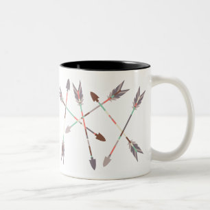 Arrow Stack Two-Tone Coffee Mug