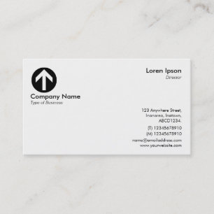 Arrow Symbol/Logo - White Business Card