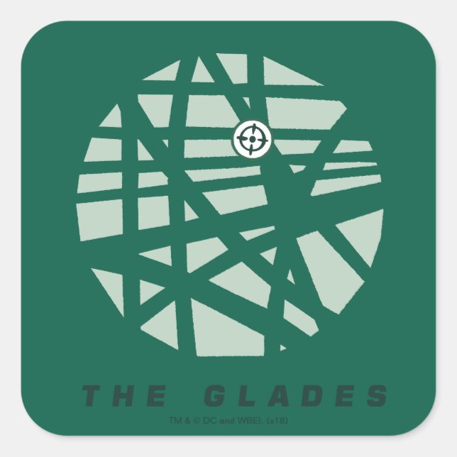Arrow | The Glades City Map Square Sticker (Front)