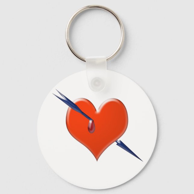 Arrow through the heart key ring (Front)