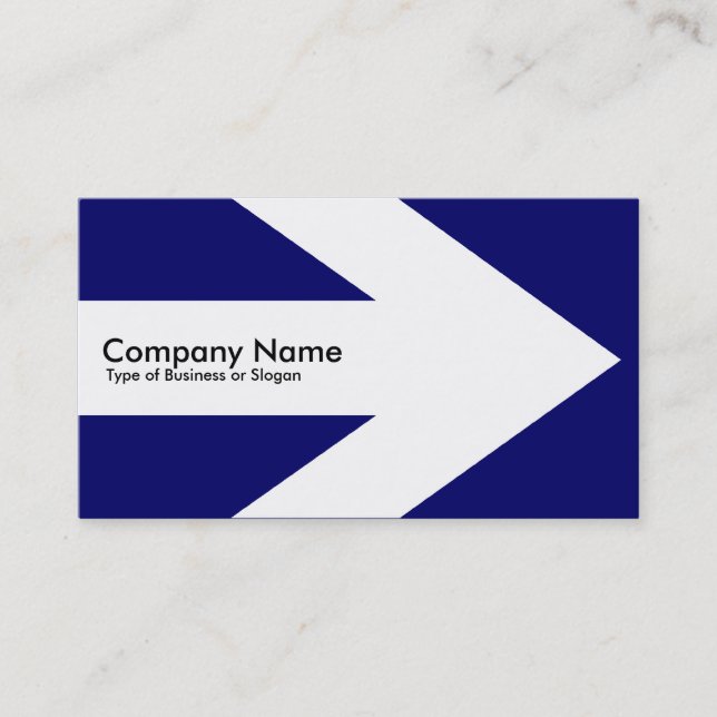 Arrow v3 (White) - Navy Blue 000066 Business Card (Front)
