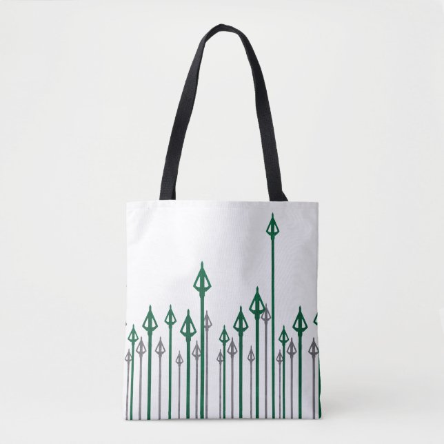 Arrow | Vertical Arrows Graphic Tote Bag (Front)