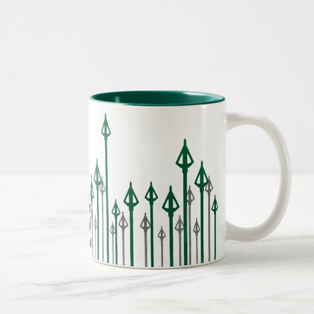 Arrow | Vertical Arrows Graphic Two-Tone Coffee Mug (Right)