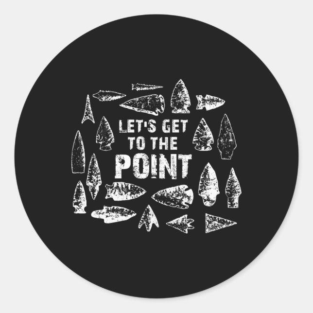 Arrowhead Collector Arrowhead Hunting Classic Round Sticker (Front)