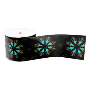 Arrowhead Feathers Pow-wow Pattern Thunder_Cove Grosgrain Ribbon