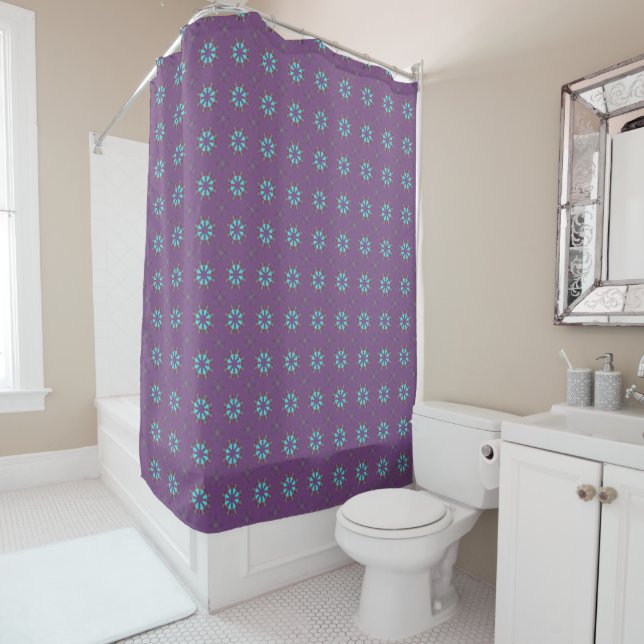 Arrowhead Feathers Pow-wow Pattern Thunder_Cove Shower Curtain (In Situ)