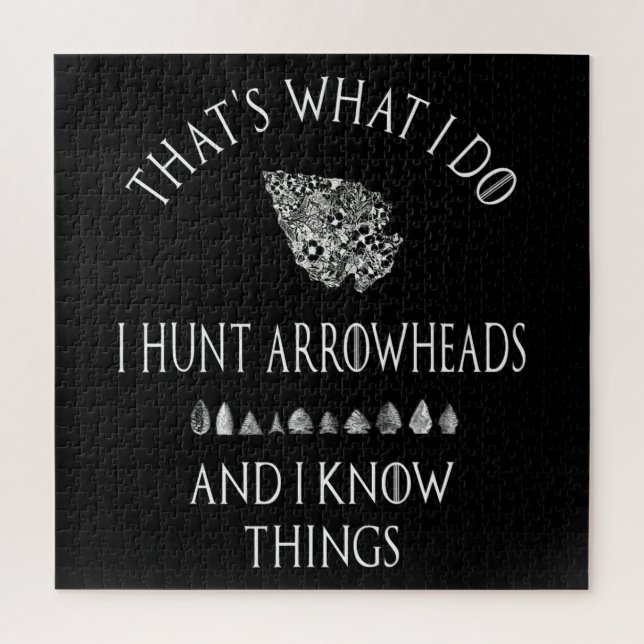 Arrowhead Hunter Artifact Hunting Collecting Gift Jigsaw Puzzle (Vertical)