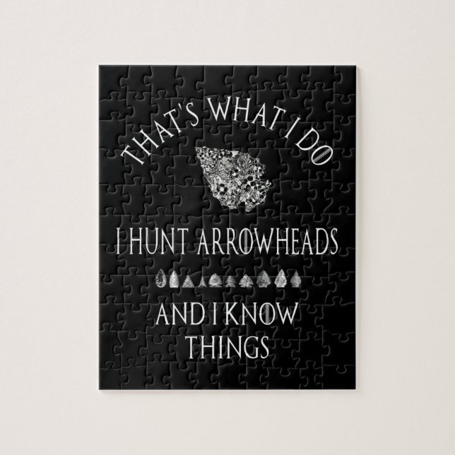 Arrowhead Hunter Artifact Hunting Collecting Gift Jigsaw Puzzle (Vertical)