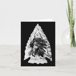 Arrowhead Hunter Indian Chief Relic Hunting Native Card