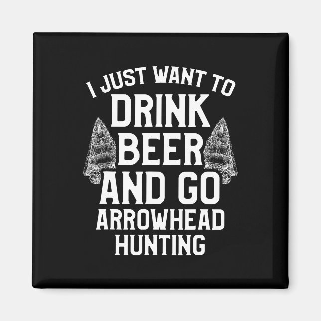 Arrowhead Hunting Collector Drink Beer Artefacts H Magnet (Front)