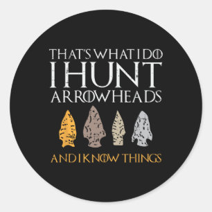 Arrowhead Hunting Hunting Lover Gift Classic Round Sticker