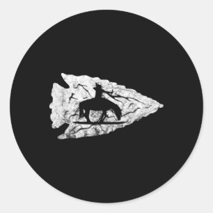 Arrowhead Hunting Native American Relic Hunter Arr Classic Round Sticker