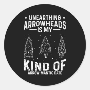 Arrowhead Hunting Quote For Arrowhead Collection Classic Round Sticker