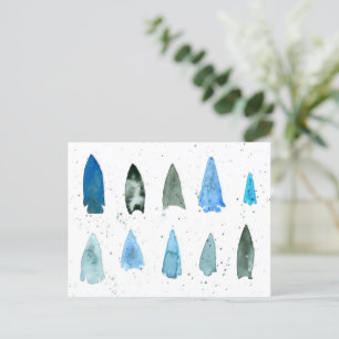 Arrowhead Projectile Points Native Indigenous  Postcard