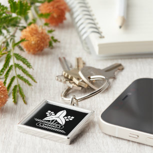 Arrowhead & water key ring