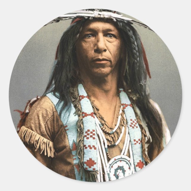 Arrowmaker - An Ojibwa Brave1903 Classic Round Sticker (Front)