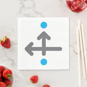 Arrows And Blue Dots Napkin