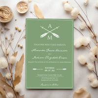 Arrows and Monograms Wedding | Moss Green