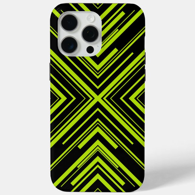 Arrows in Lime Green and Black Case-Mate iPhone Case (Back)