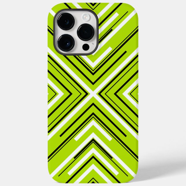 Arrows in Lime Green, Black, and White Case-Mate iPhone Case (Back)