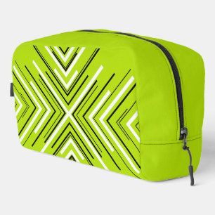 Arrows in Lime Green, Black, and White Dopp Kit