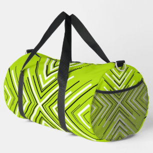 Arrows in Lime Green, Black, and White Duffle Bag